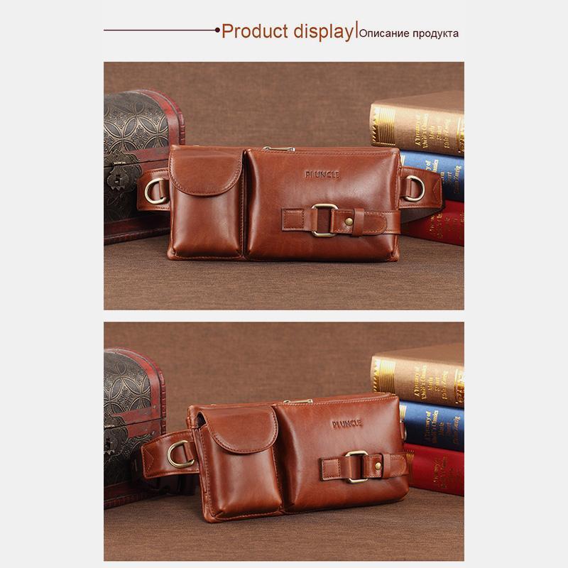 Vintage Multi - Carry Genuine Leather Sling Bag – Versatile Crossbody, Waist, and Sling Bag for Men and Women