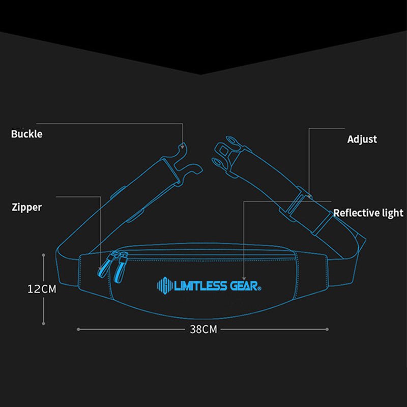 Waterproof Waist Bag for Men & Women | Reflective Small Pouch Chest Bag