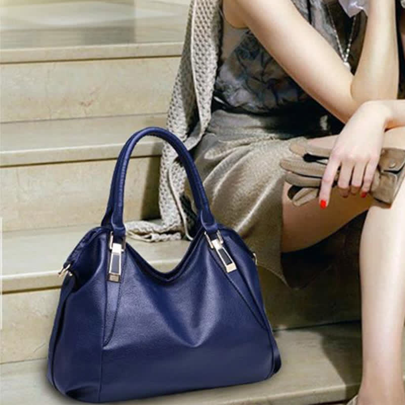 Women's Leather Tote Shoulder Bag | Top - Handle Satchel Hobo Purse