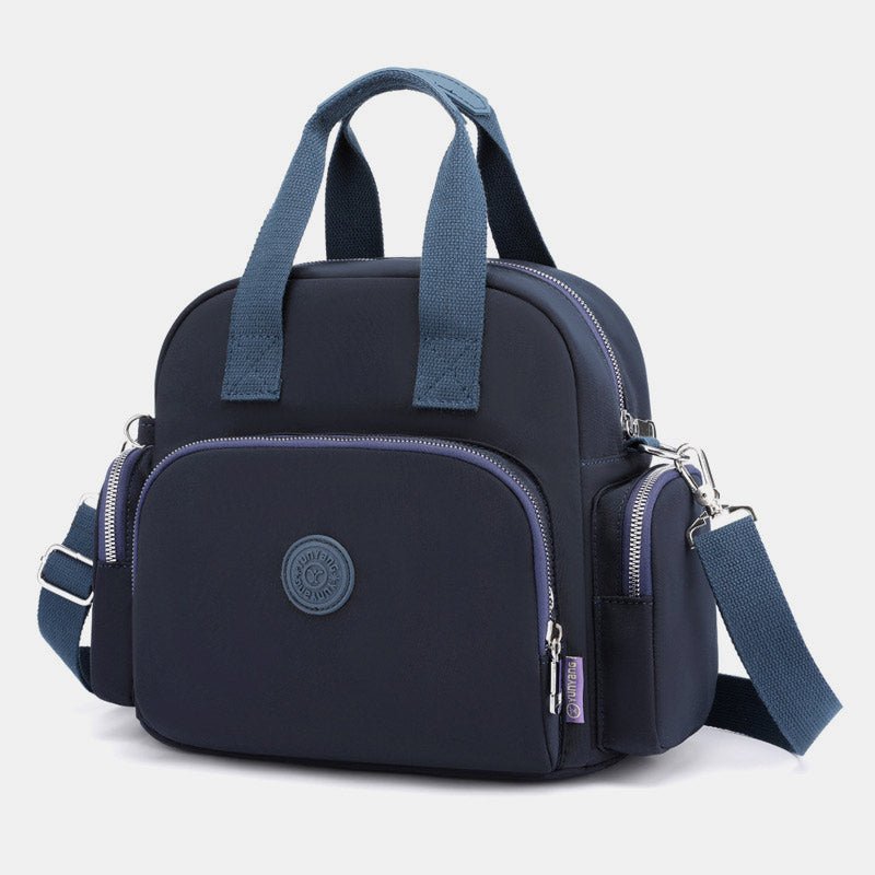 3 - Way Use Backpack with USB Charging Port – Versatile Nylon Travel & School Bag for Women