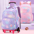 Durable Nylon Rolling Backpack for Kids – School Bag with Wheels, Adjustable Straps