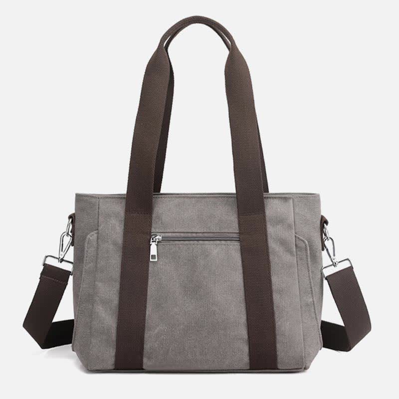 Women's Canvas Tote Shoulder Handbag – Casual Crossbody Purse Work Bag