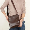 Men's Messenger Bag – Soft PU Leather Crossbody Sling Pack for Travel, Business & Daily Use