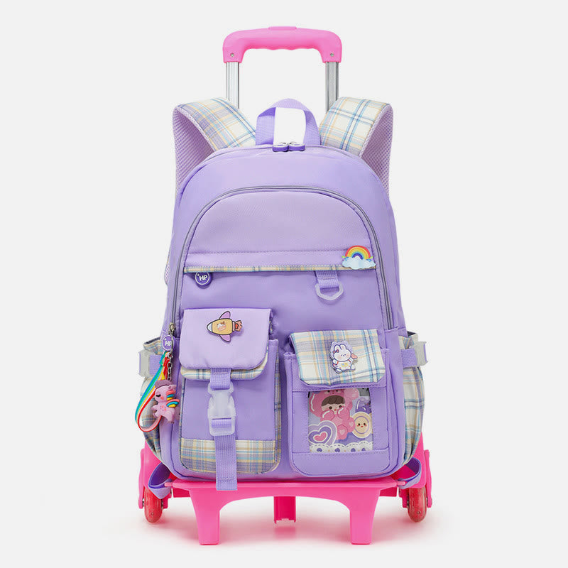 Kids cute pattern rolling school backpack
