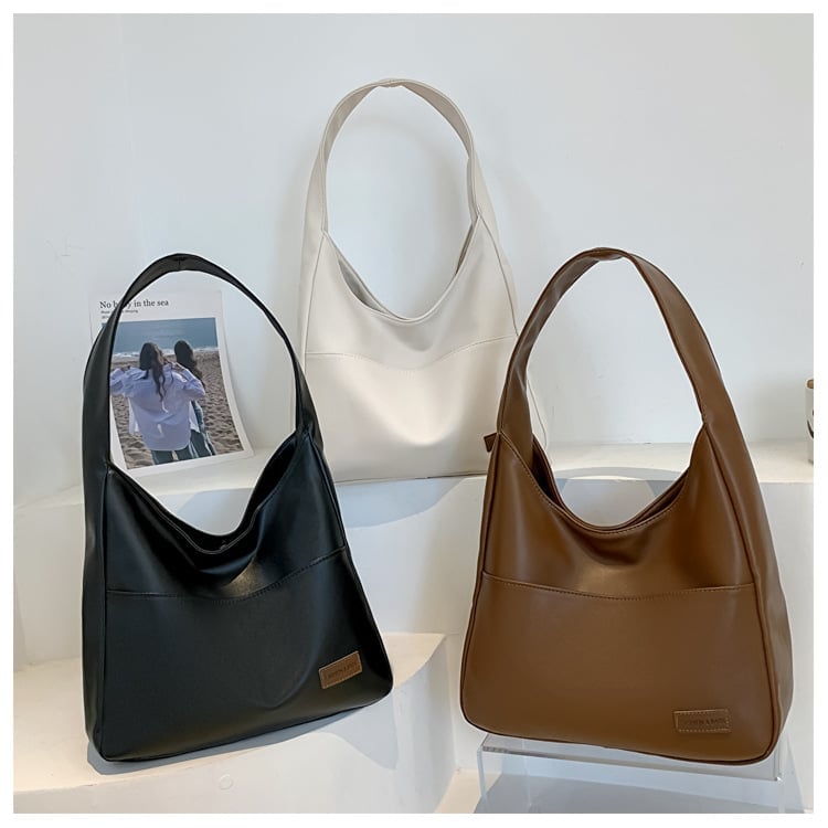 Simple leather tote bag👜