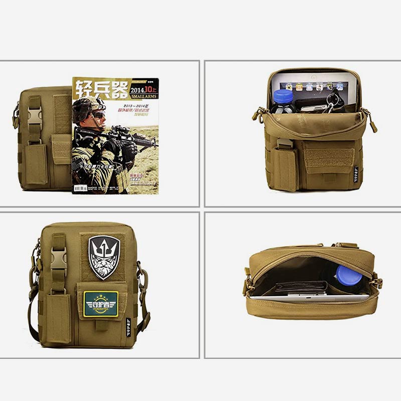 Waterproof Casual Outdoor Messenger Bag for Men – Adjustable Strap, Zipper Closure