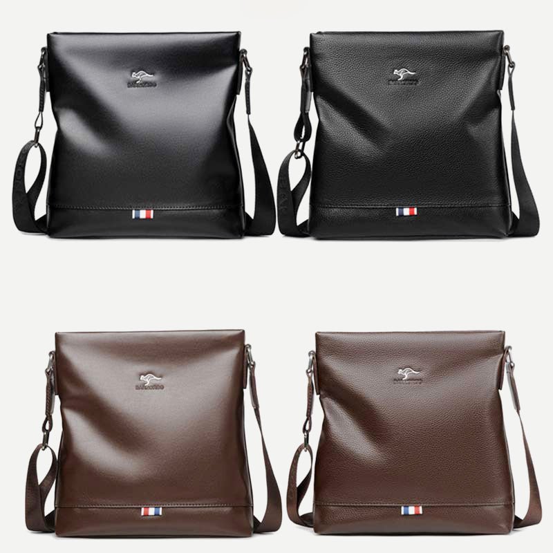 Men's Messenger Bag – Soft PU Leather Crossbody Sling Pack for Travel, Business & Daily Use