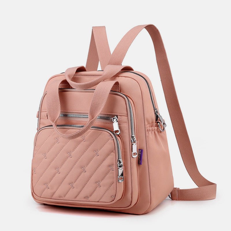 Multifunctional lightweight embossed crossbody backpack handbag