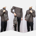 Canvas Sling Bag Crossbody Backpack – Casual Rucksack with USB Charging Port