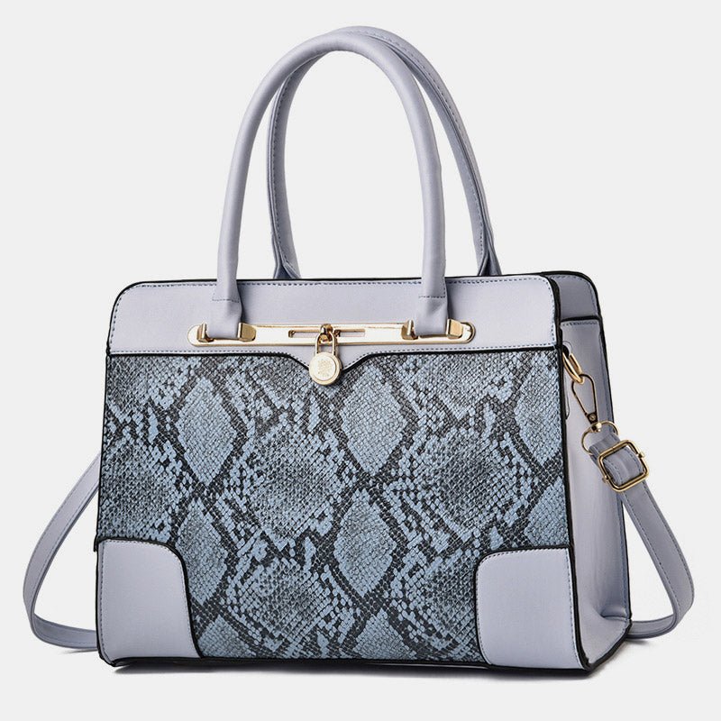 Vintage Women's Top - Handle Satchel Purses Work Tote Shoulder Bag with Long Strap
