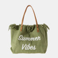 Extra large summer canvas tote shoulder bag
