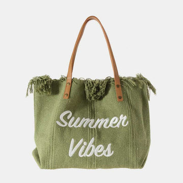 Extra large summer canvas tote shoulder bag