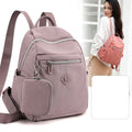 Women's nylon travel backpack with coin purse
